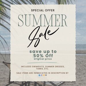 SUMMER SALE! UP TO 50% OFF!